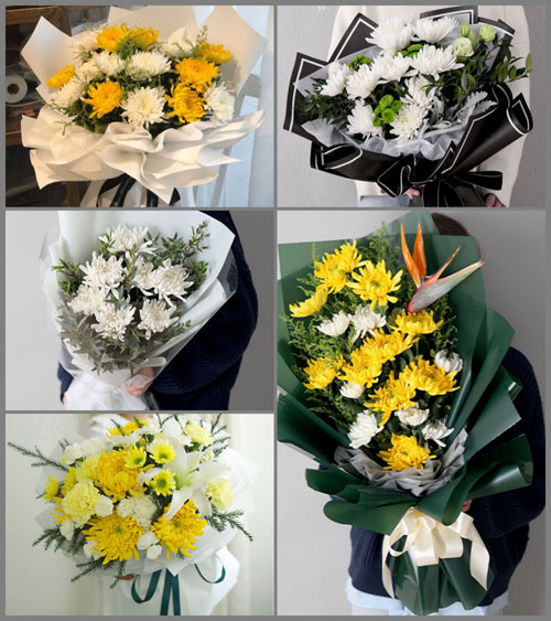山东莱芜莱城区凤城街道吴花园村白事花束代送